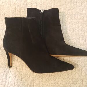 Sam Edelman Elegant Black Suede Ankle Boots 9 1/2